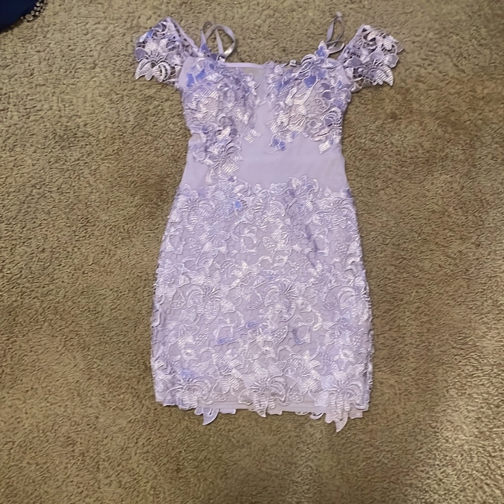 Fashion Nova Lavender Lace Dress